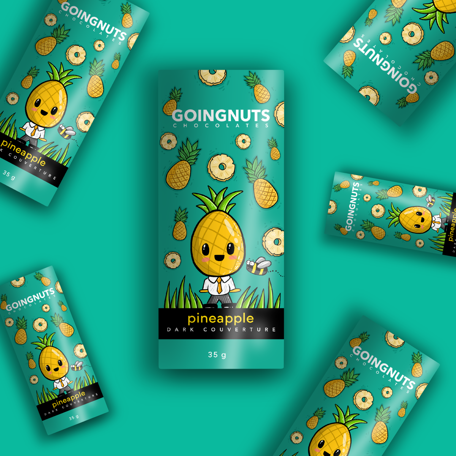 Pineapple Chocolate Bar Goingnuts